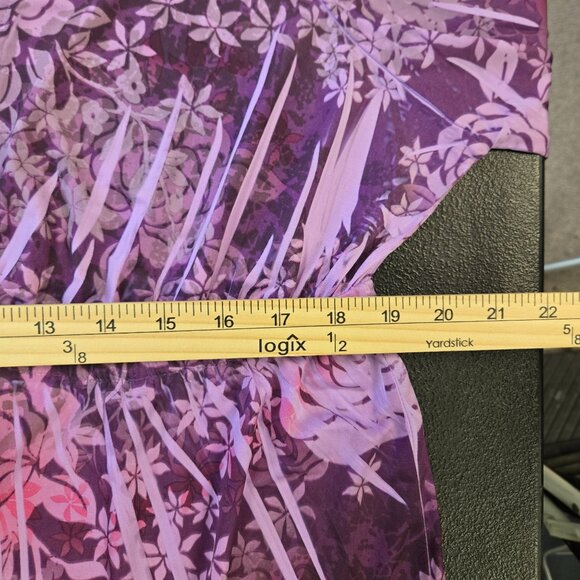 Vintage Purple Floral Bell Sleeve Babydoll Fairy Whimsigoth Womens 1X Tunic Top - Picture 9 of 10